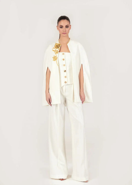 Gold Thread Embroidered Cape