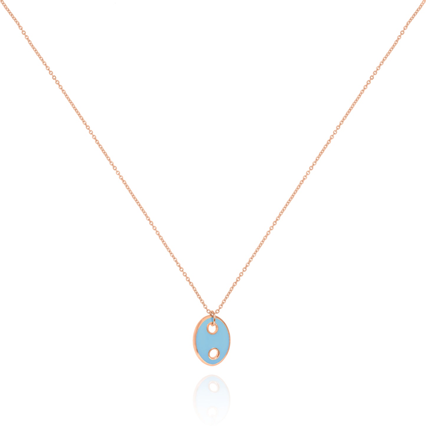 Blue Enamel Necklace