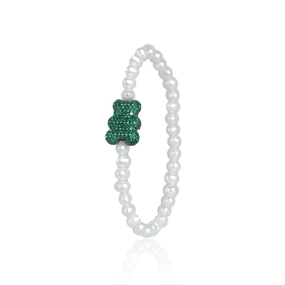 Little Colored Blue Bear Peal Bracelet
