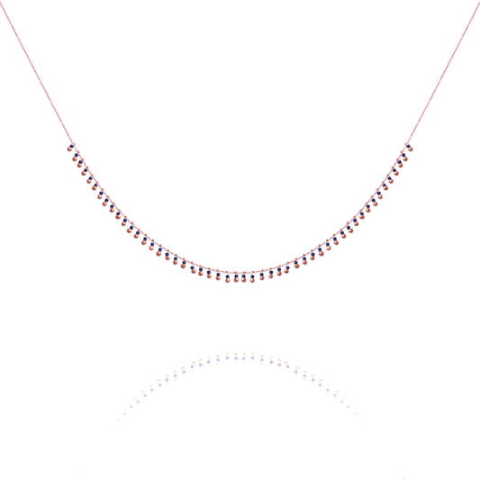 Boules Drops Blue Necklace