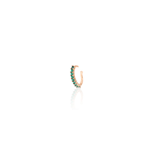 One Sided Green Crystals Cuffs