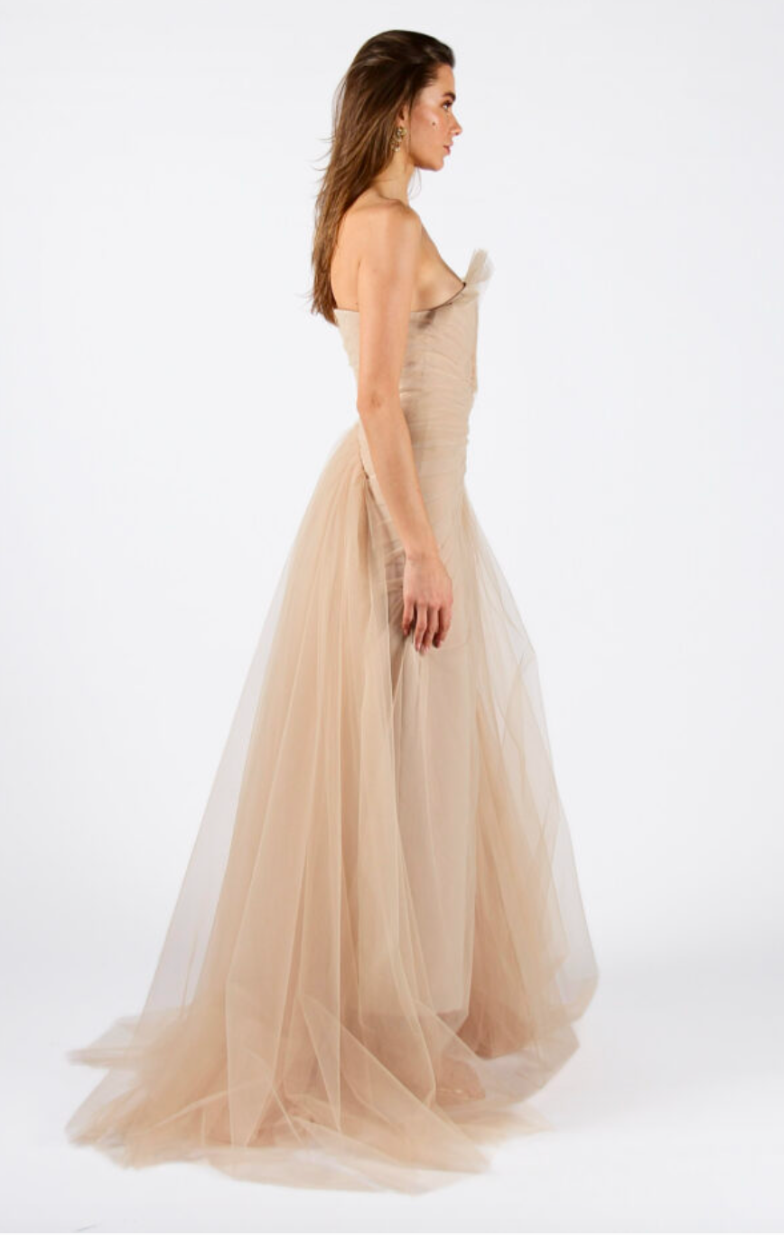 Kylie Strapless Tulle Dress