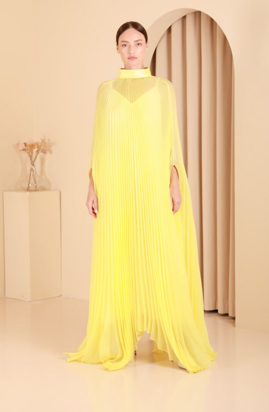 Haala Organza Pleated Kaftan